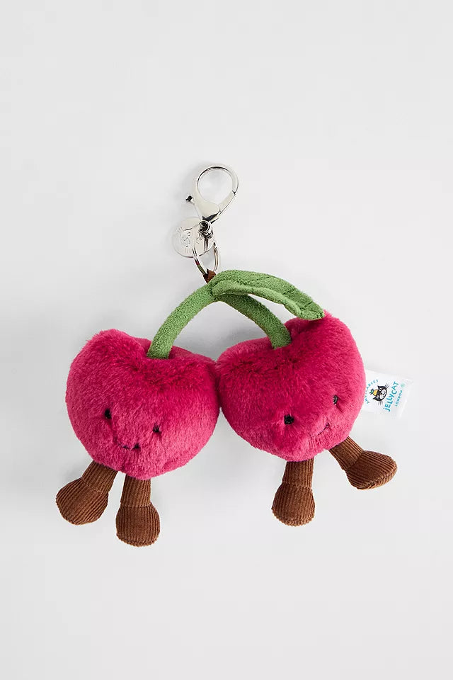 Mellow Double Cherry Keychain Plushie