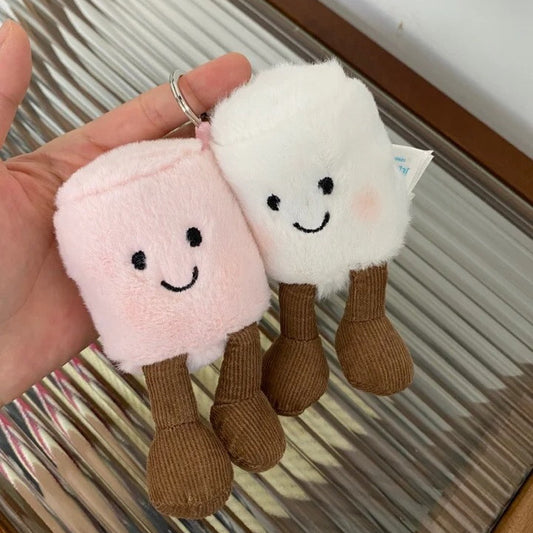 Mellow Double Marshmallow Keychain Plushie
