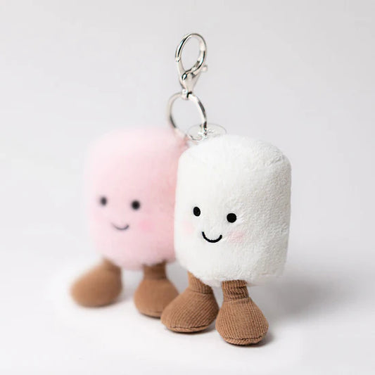 Mellow Double Marshmallow Keychain Plushie